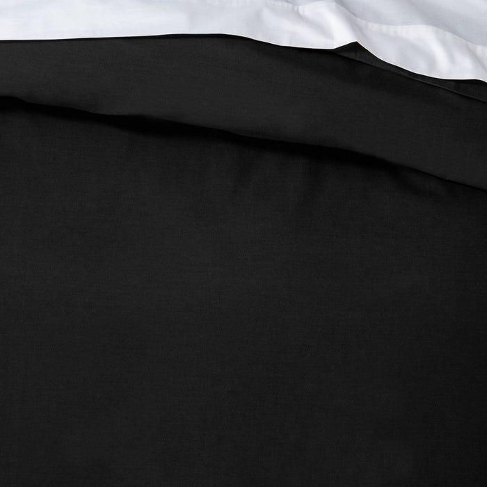 Twin/Twin Extra Long Easy-Care Duvet Cover & Sham Set Black - Room Essentials