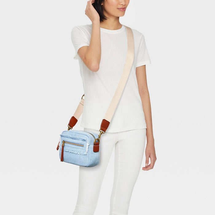 Camera Crossbody Bag with Strap - Universal Thread Blue Denim