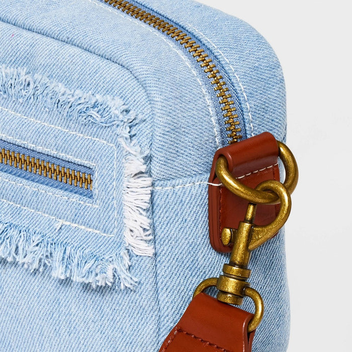 Camera Crossbody Bag with Strap - Universal Thread Blue Denim