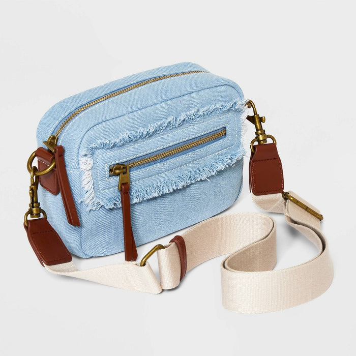 Camera Crossbody Bag with Strap - Universal Thread Blue Denim