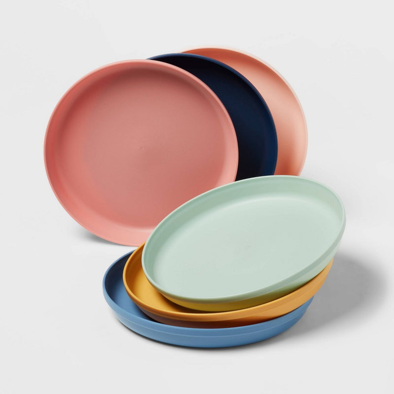 7" 6pk Plastic Kids' Dinner Plates - Pillowfort