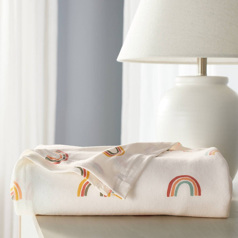 Polyester Rayon Jersey Swaddle - Cloud Island Rainbows