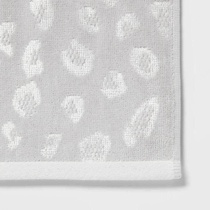 16"x27" Leopard Reversible Hand Towel Gray - Threshold
