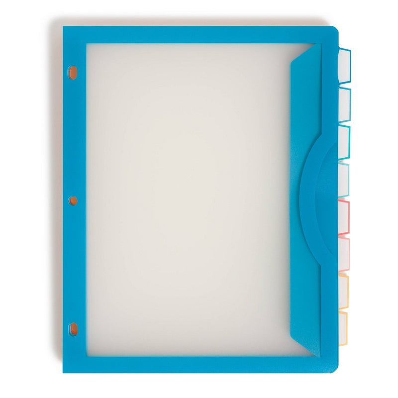 U Brands 8 Tab Clear View Single Pocket Dividers Brights