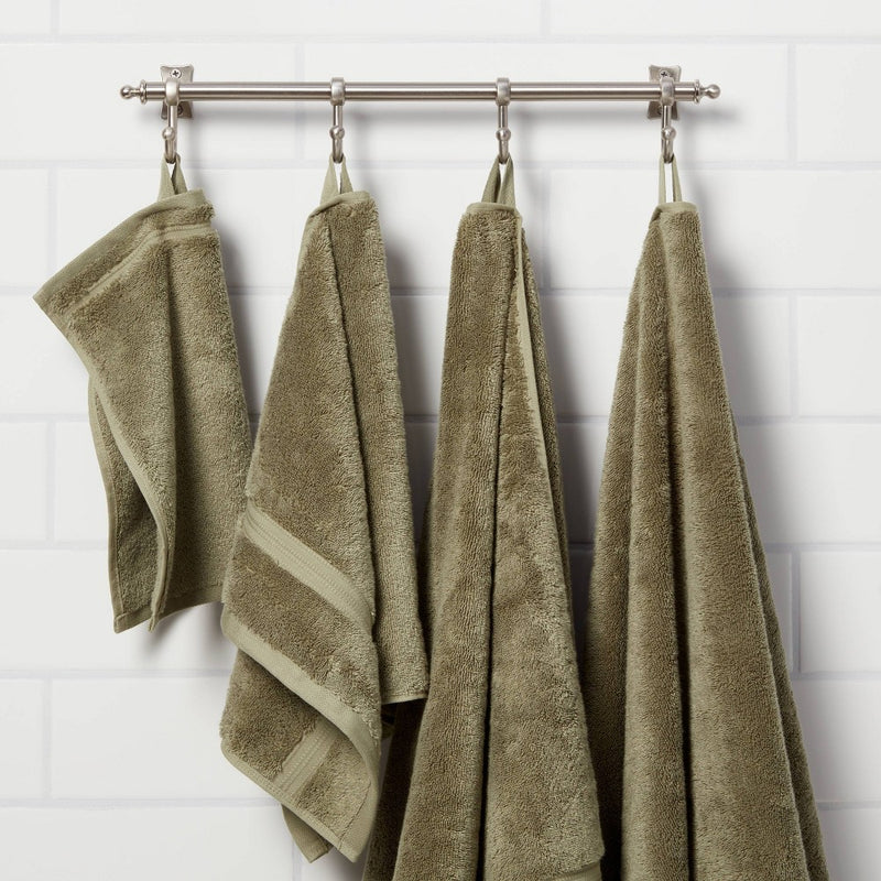 Total Fresh Antimicrobial Washcloth Olive Green - Threshold