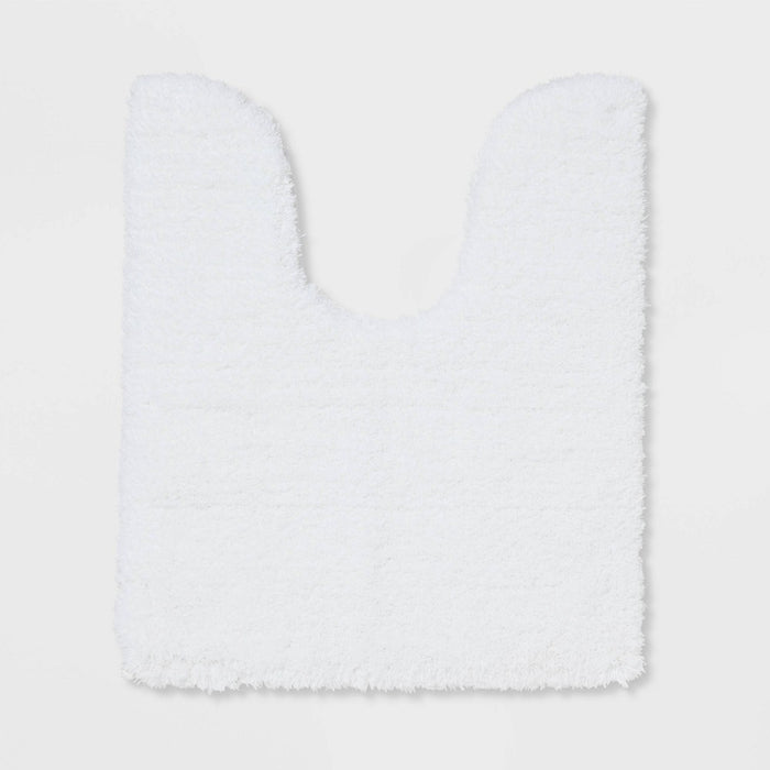 Spa Plush Contour Bath Rug White - Threshold