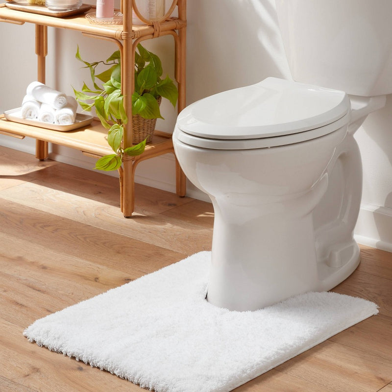 Spa Plush Contour Bath Rug White - Threshold