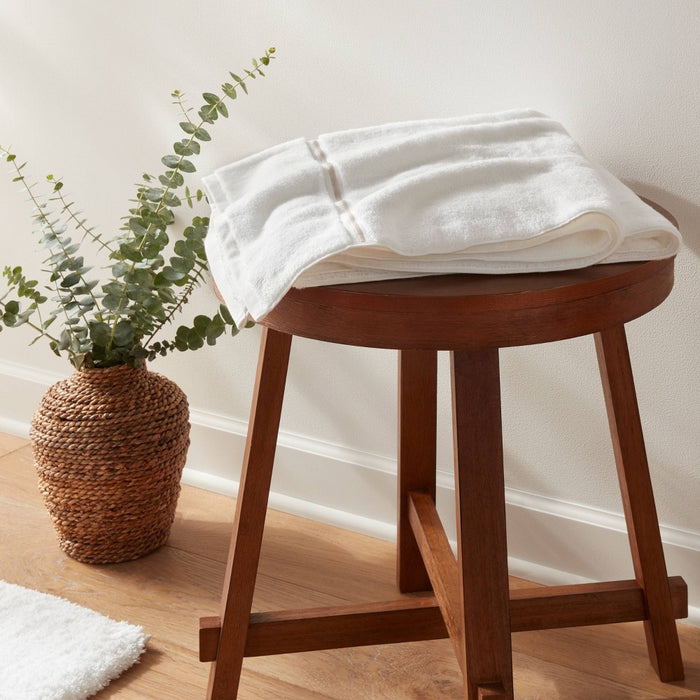Spa Plush Bath Towel Light Gray Embroidered - Threshold