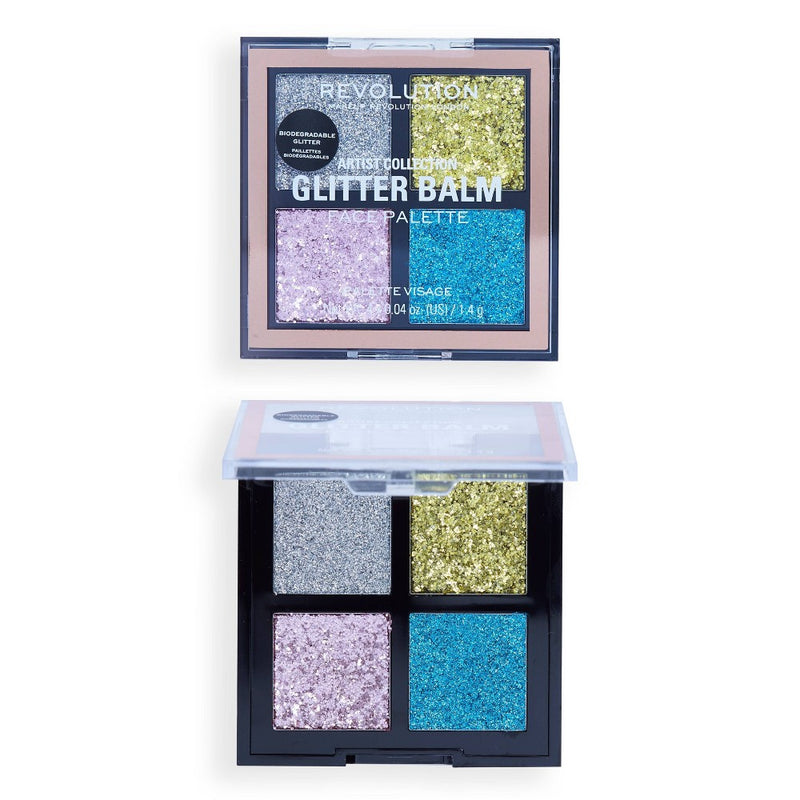 Makeup Revolution Artist Glitter Balm Palette - 0.16oz