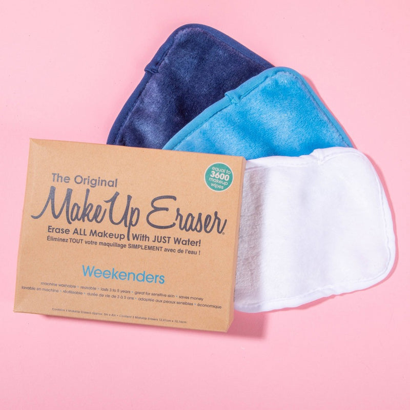 MakeUp Eraser Weekenders Blue 3-Day Face Cleanser Set - 3ct