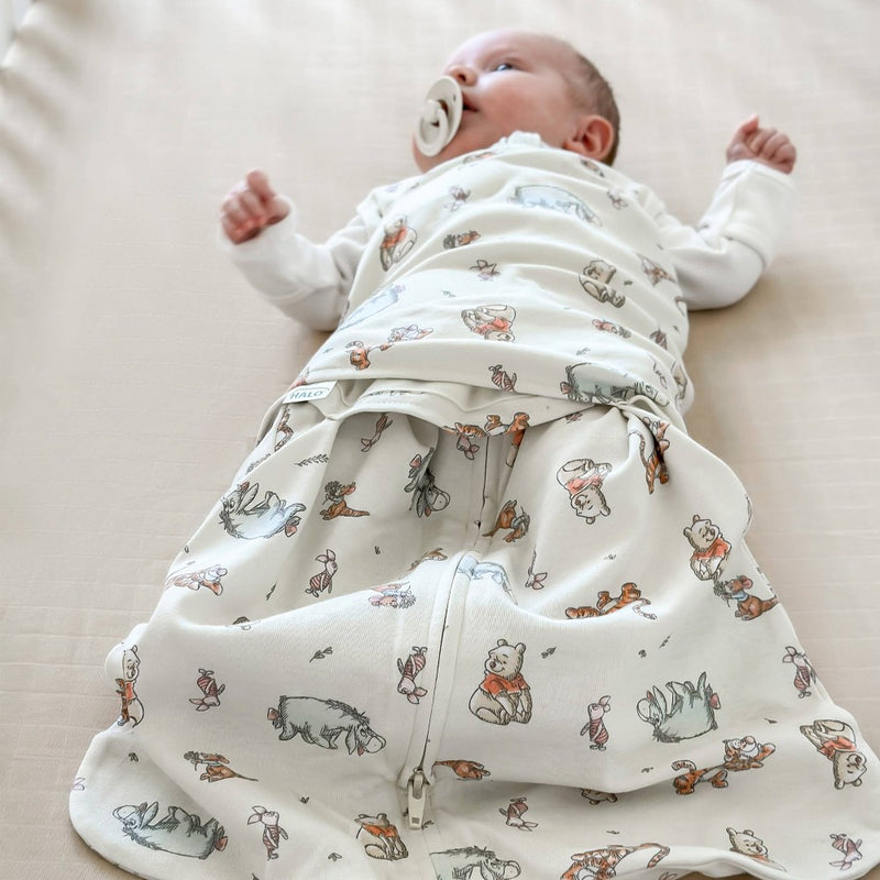 HALO Innovations Disney Baby Winnie Frolic Sleepsack Swaddle Wrap - S