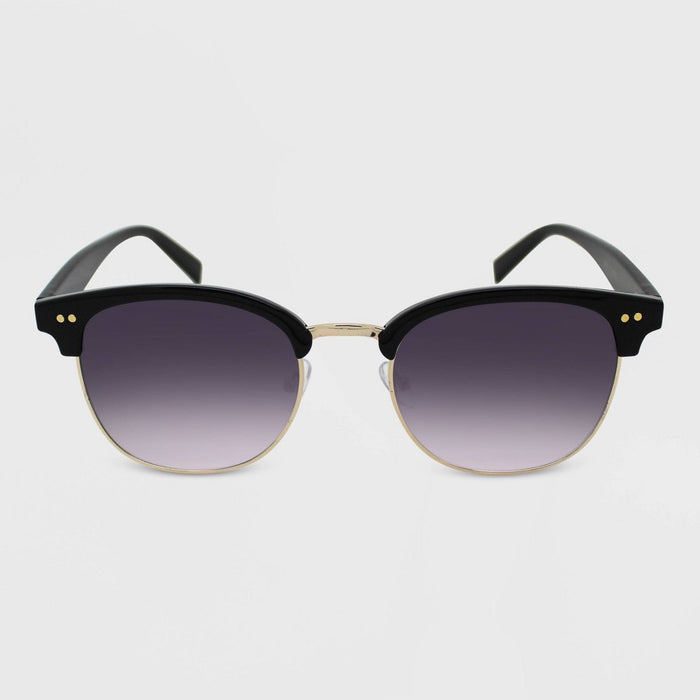 Women's Retro Browline Sunglasses - Wild Fable Black
