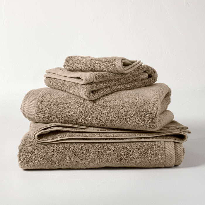 Organic Bath Towel Dark Sand - Casaluna