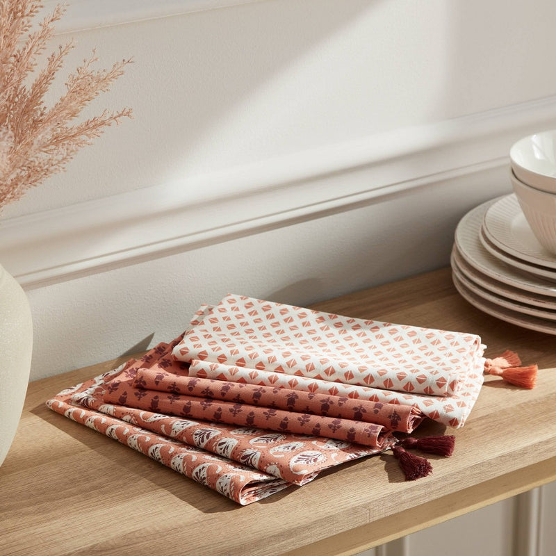 6pk Printed Mixed Pattern Napkin - Threshold