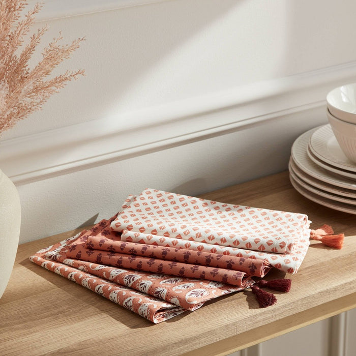 6pk Printed Mixed Pattern Napkin - Threshold