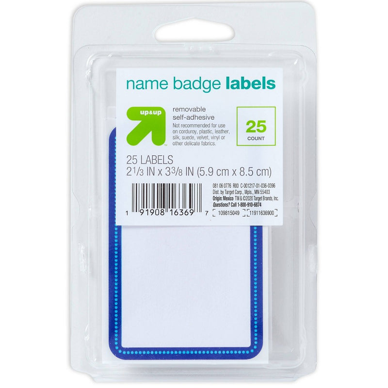 25ct Name Tags - up & up