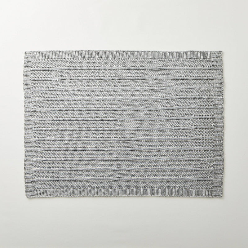 Chunky Textured Knit Throw Blanket Jet Gray - Hearth & Hand with Magnolia