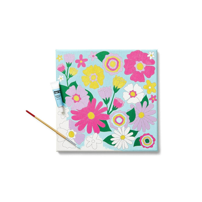 11'' x 11'' Paint-Your-Own Canvas Kit Floral - Mondo Llama