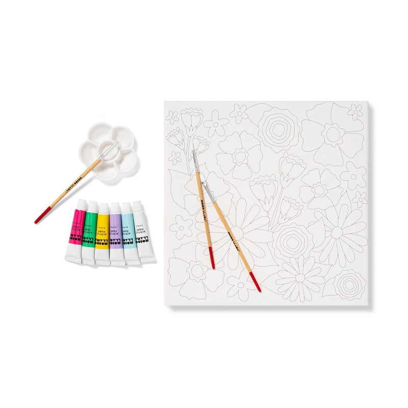 11'' x 11'' Paint-Your-Own Canvas Kit Floral - Mondo Llama