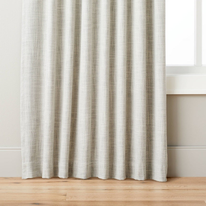 84" Heathered Slub Room Darkening Curtain Panel Jet Gray - Hearth & Hand with Magnolia