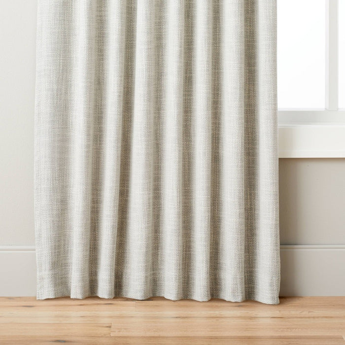 84" Heathered Slub Room Darkening Curtain Panel Jet Gray - Hearth & Hand with Magnolia