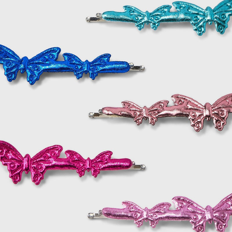 Girls' 8pk Metallic Butterfly Bobbie Pins - art class