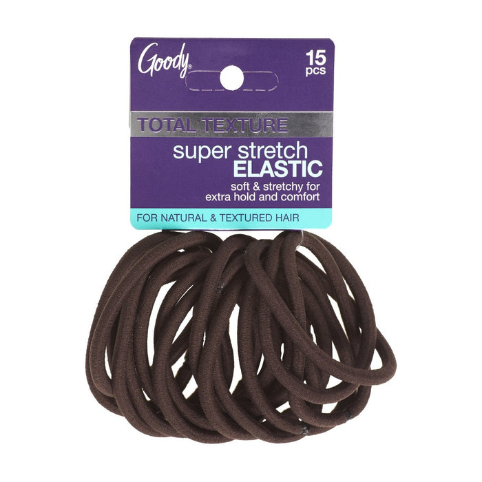 Goody Total Texture Super Stretch Elastic - Brown - 15ct