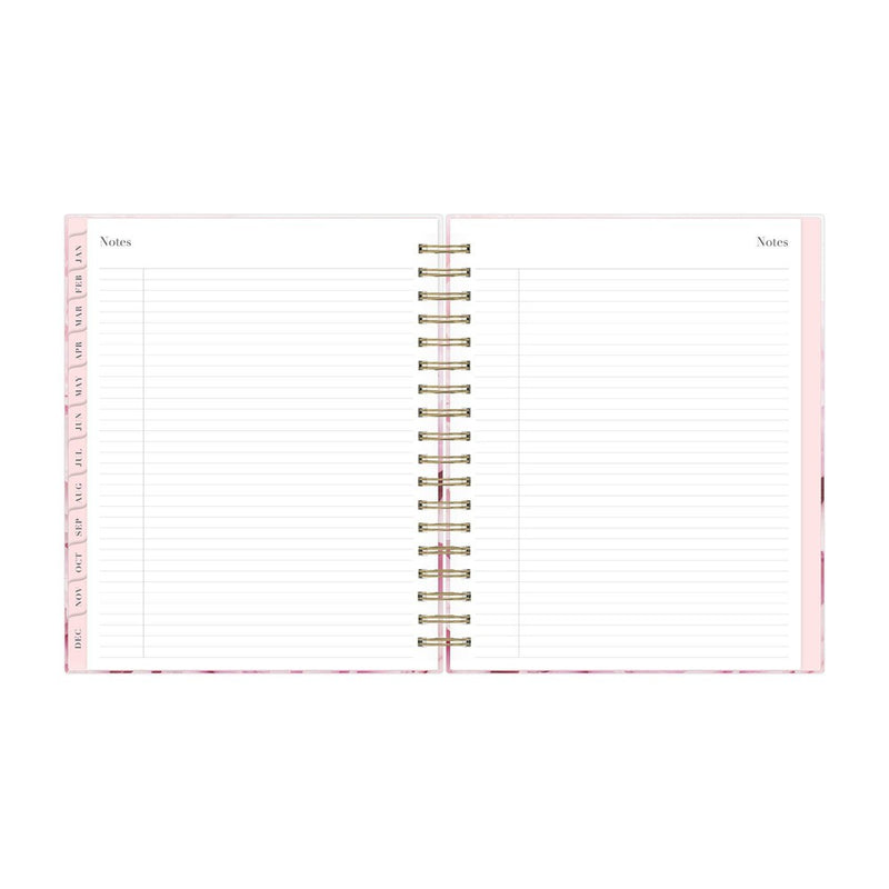 Rachel Parcell 2024 Planner 7.8"x9.13" Daily/Monthly Laminated Wirebound Peony