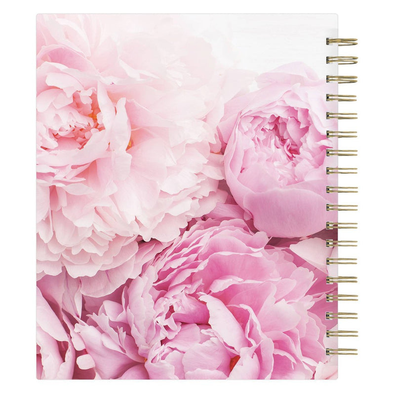 Rachel Parcell 2024 Planner 7.8"x9.13" Daily/Monthly Laminated Wirebound Peony