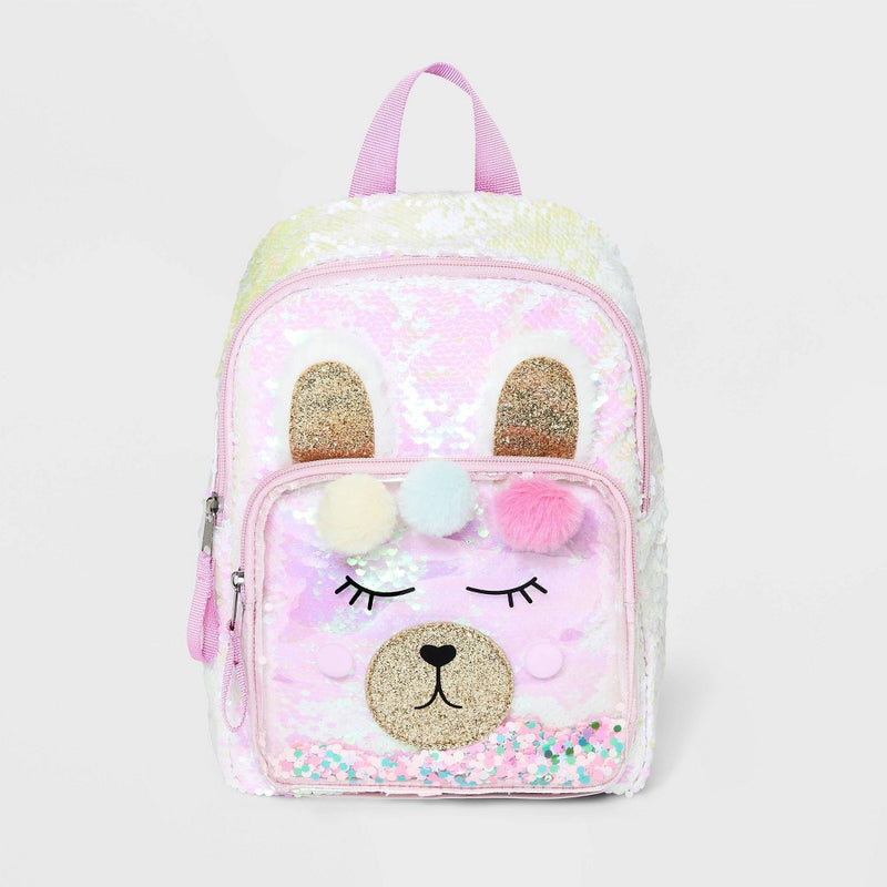 Girls' 10.5" Sequin Llama Backpack - Cat & Jack Pink