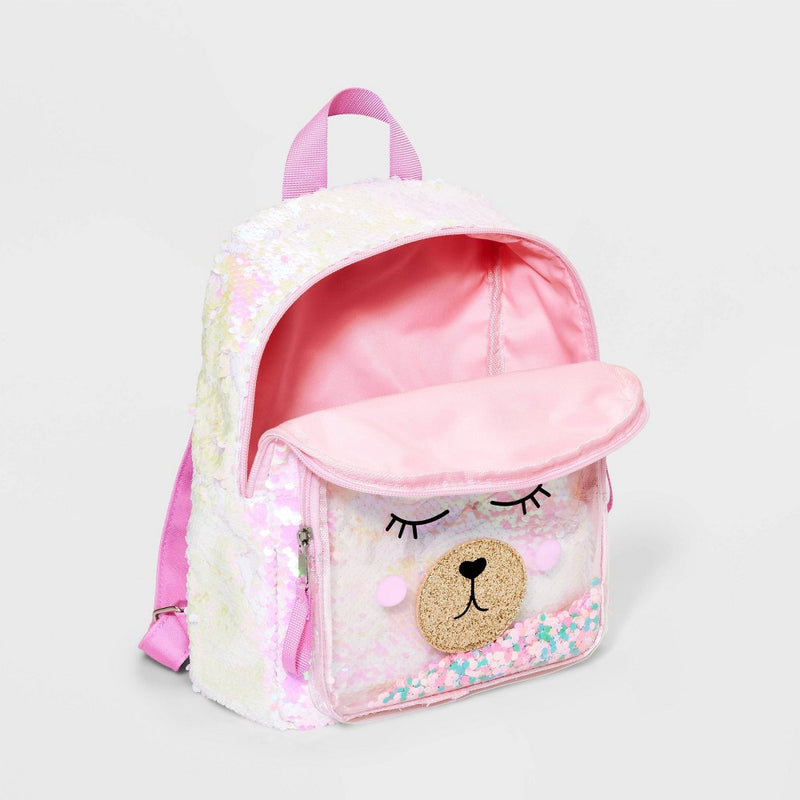 Girls' 10.5" Sequin Llama Backpack - Cat & Jack Pink