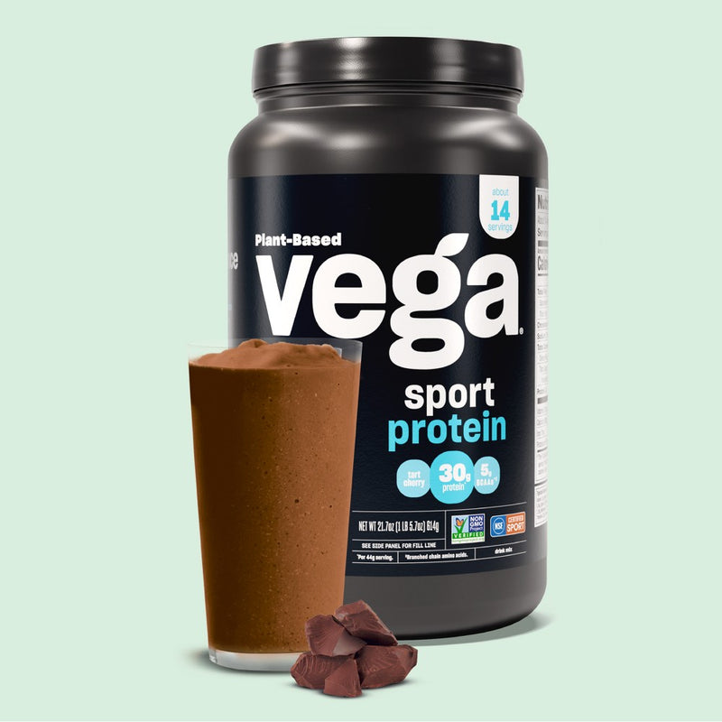 Vega Sport Plant Based Vegan Protein Powder - Chocolate - 21.7oz