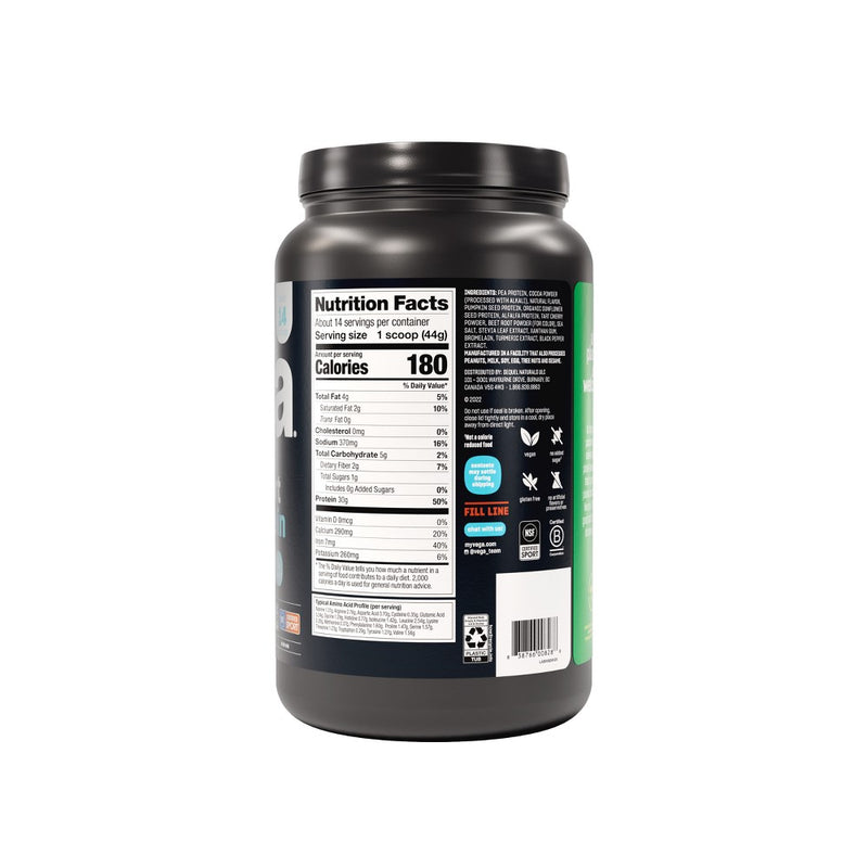 Vega Sport Plant Based Vegan Protein Powder - Chocolate - 21.7oz