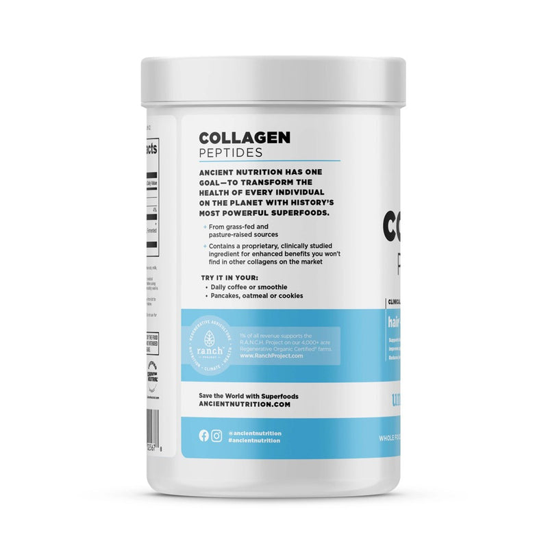 Ancient Nutrition Unflavored Collagen 14 Servings Peptides Powder - 9.8oz