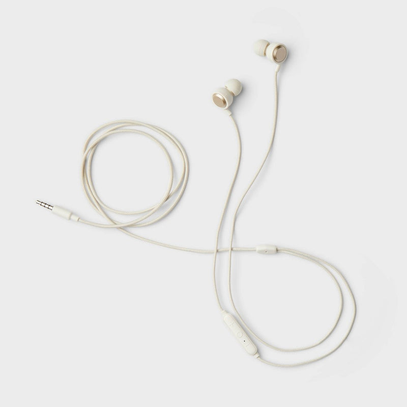Wired Earbuds with Microphone - heyday White Stylized