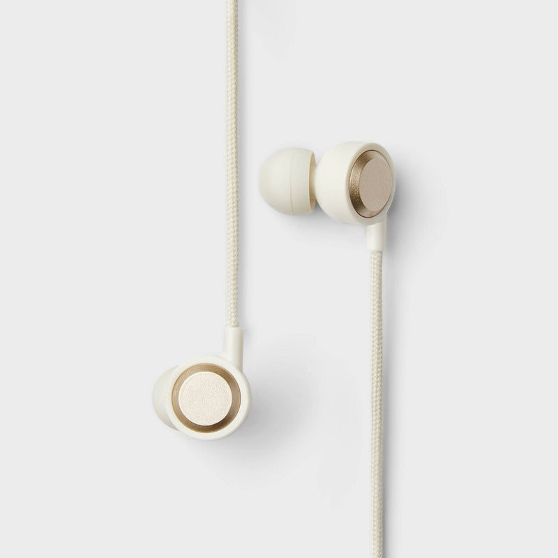 Wired Earbuds with Microphone - heyday White Stylized