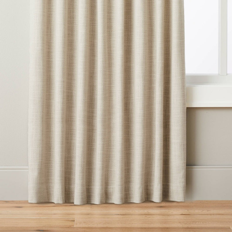 95" Heathered Slub Room Darkening Curtain Panel Twilight Taupe - Hearth & Hand with Magnolia