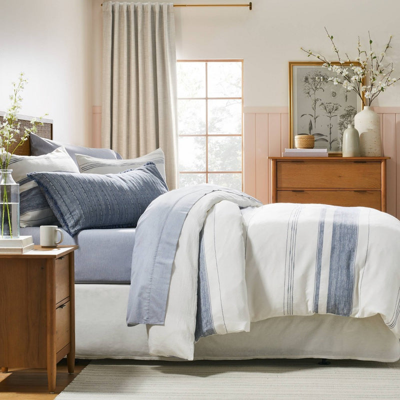 95" Heathered Slub Room Darkening Curtain Panel Twilight Taupe - Hearth & Hand with Magnolia