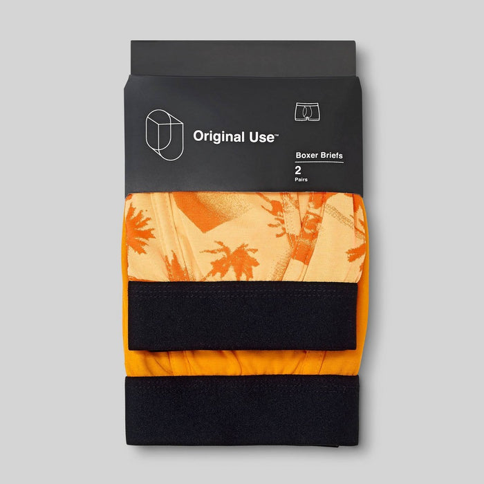 Men's Beach Boxer Briefs 2pk - Original Use Orange M