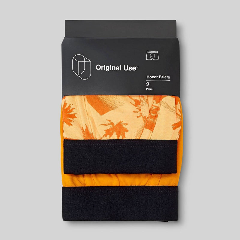 Men's Beach Boxer Briefs 2pk - Original Use Orange S