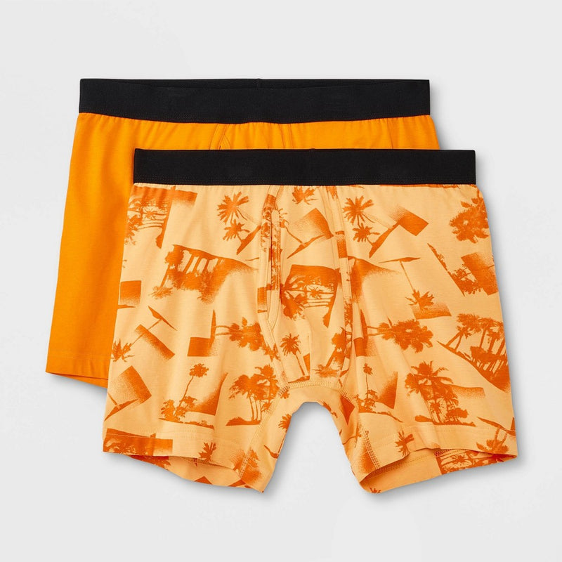 Men's Beach Boxer Briefs 2pk - Original Use Orange S