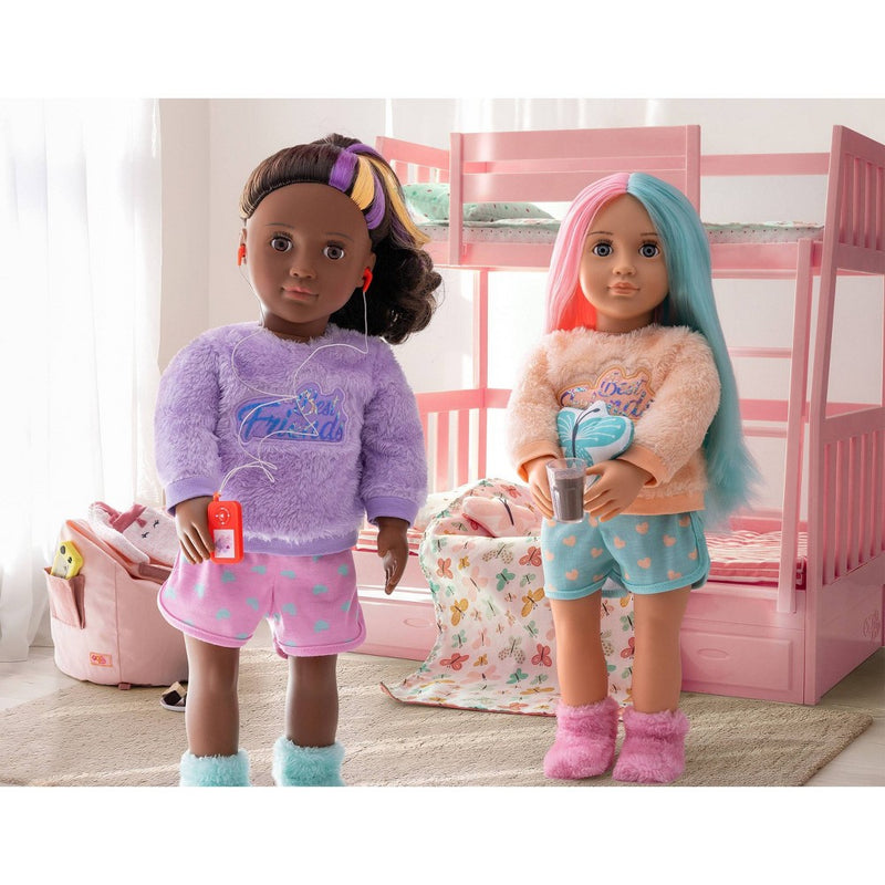 Our Generation Dreams for Two Pink Bunk Beds Accessory Set for 18" Dolls