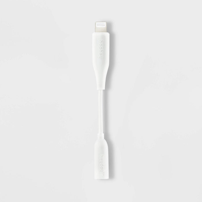 3" Lightning to Aux Audio Adapter - heyday White