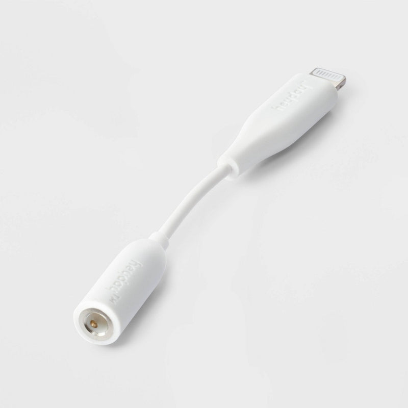 3" Lightning to Aux Audio Adapter - heyday White
