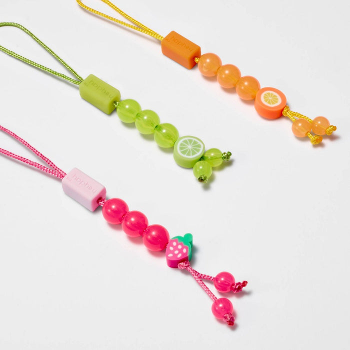 Cell Phone and Tech Charms 3pk Strawberry/Orange/Lime - heyday Fruit