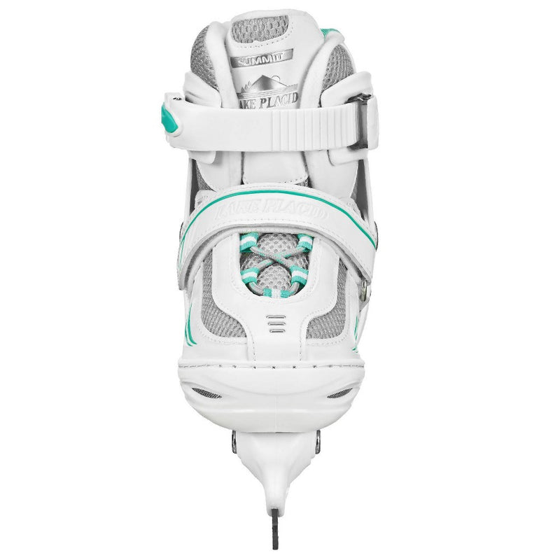 Lake Placid SUMMIT Adjustable Ice Skate White/Mint - S (10J-13)