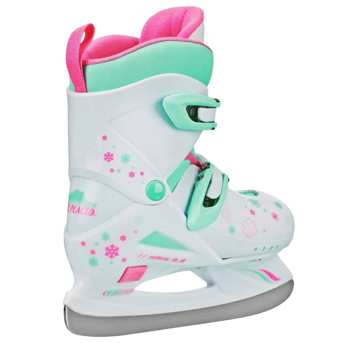 Lake Placid Nitro Adjustable Ice Skate White - M (1-4)