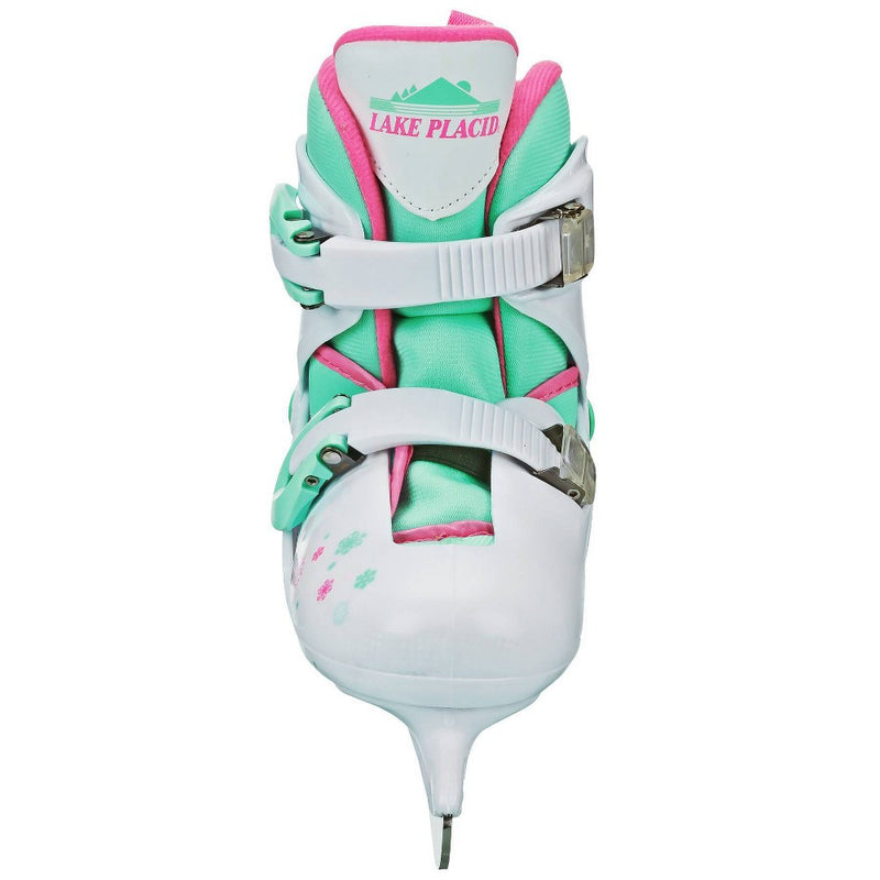 Lake Placid Nitro Adjustable Ice Skate White - M (1-4)