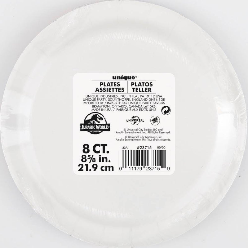 Jurassic World 3 8ct 9" Paper Plates