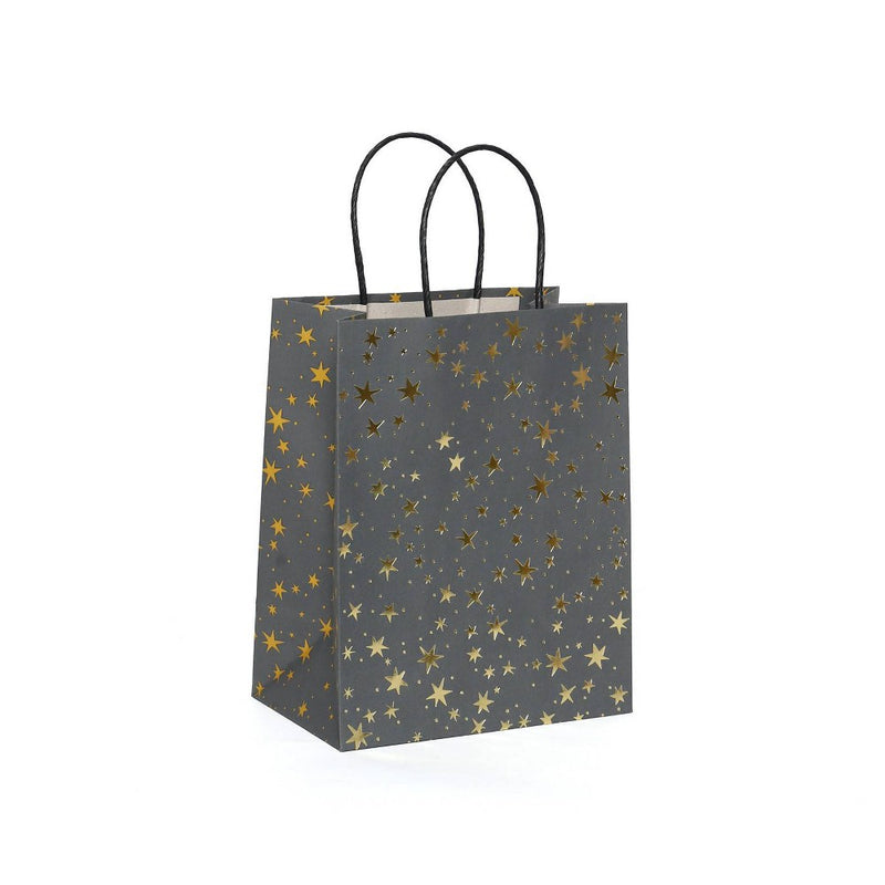 4pk Cub Gift Bags Foil Star Gold - Spritz
